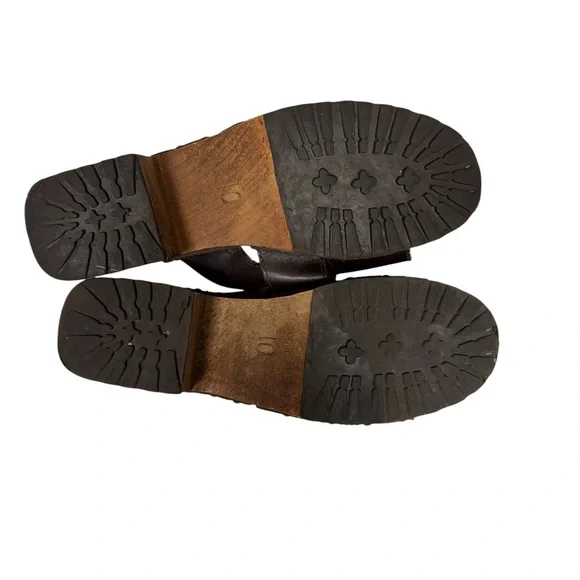 Y2K Candies wooden leather strappy clogs shoes size 10 - Picture 9 of 9